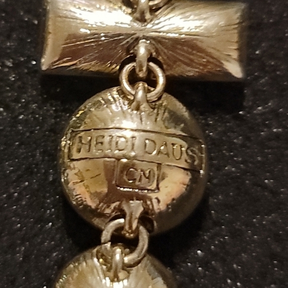 Heidi Daus "Whiplash" Crystal Linear Drop Earrings -Rose-Pierced- MWT - Picture 2 of 4